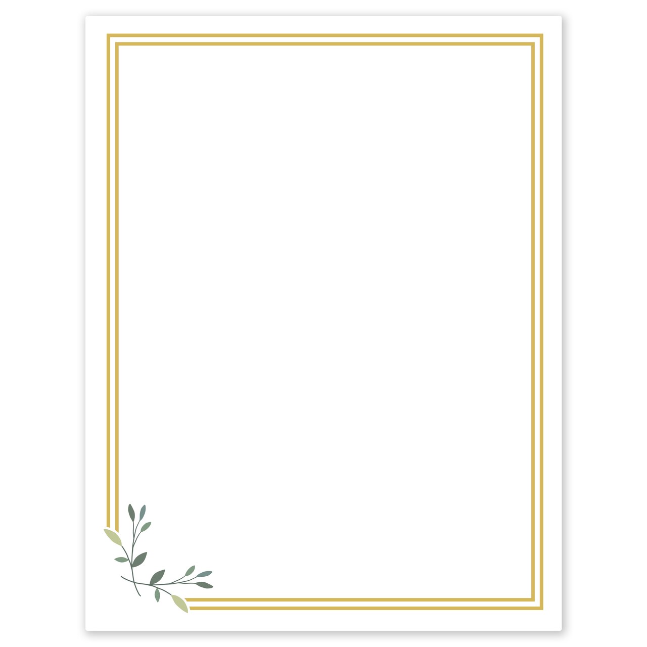 Avery Printable Full-Sheet Cardstock, Gold Double Border with Florals, 8.5" x 11", Matte White Full-Sheet Cardstock, Laser/Inkjet, 10ct, Great for Craft Cardstock Paper